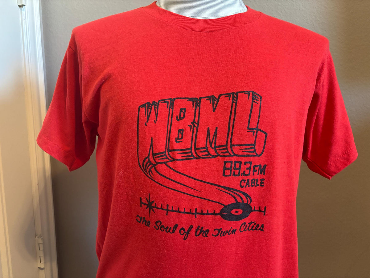 Vintage 80s WBML 893 FM Radio Station Twin Cities Tshirt L Graphic Tee – Aesthetic Look · Top Pick For Any Outfit