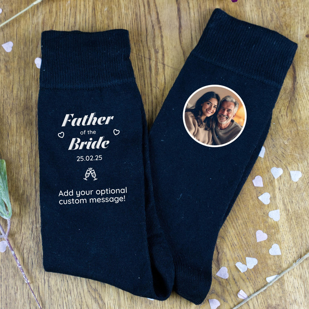 Wedding Socks Customised Black Personalised Groom Socks Custom Bride Gift Best man Gift Wedding Gift Father Groom Bride Brother Step Dad Graphic Tee – Fan Favorite · Must-Have Style