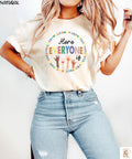Everyone Is Welcome Here Shirt Idaho Teacher Tee Inclusion Equality Shirt Political Woman Graphic TeePride School ShirtTeacher Crewneck Graphic Tee – Warm & Stylish · Trending Graphic Apparel
