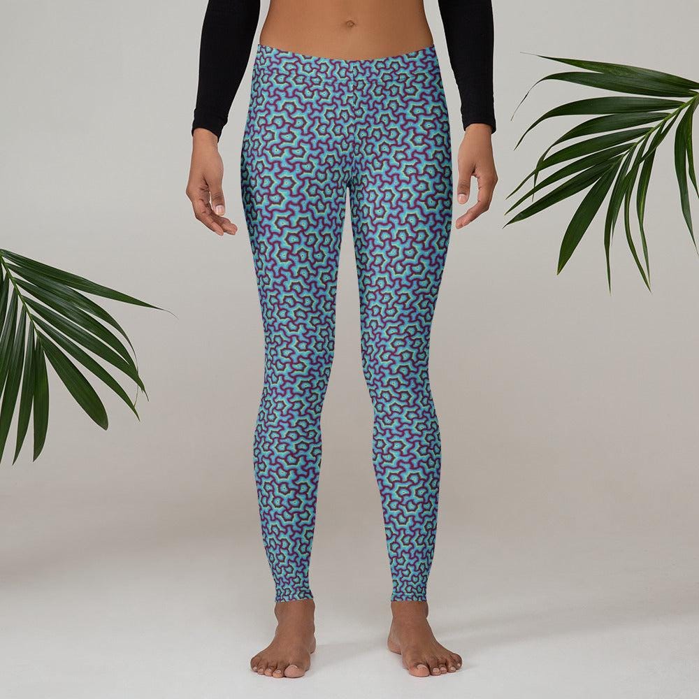 Leggings Geometric Pattern Scales Blue Glow Graphic Tee – Easygoing Wear · Top Pick For Any Outfit