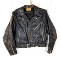 Vintage 1950s Steer hide Leather Motorcycle Jacket 42 Black Distressed Jc Penny Graphic Tee – Bold Style · Perfect For Daily Wear