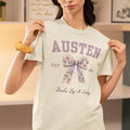Jane Austen Tee Shirt with Cute Floral Bow Books by a Lady Cute Historical Romance TShirt for Bookworm Classic Literature Romance Reader Graphic Tee – Everyday Comfort · Must-Have Style