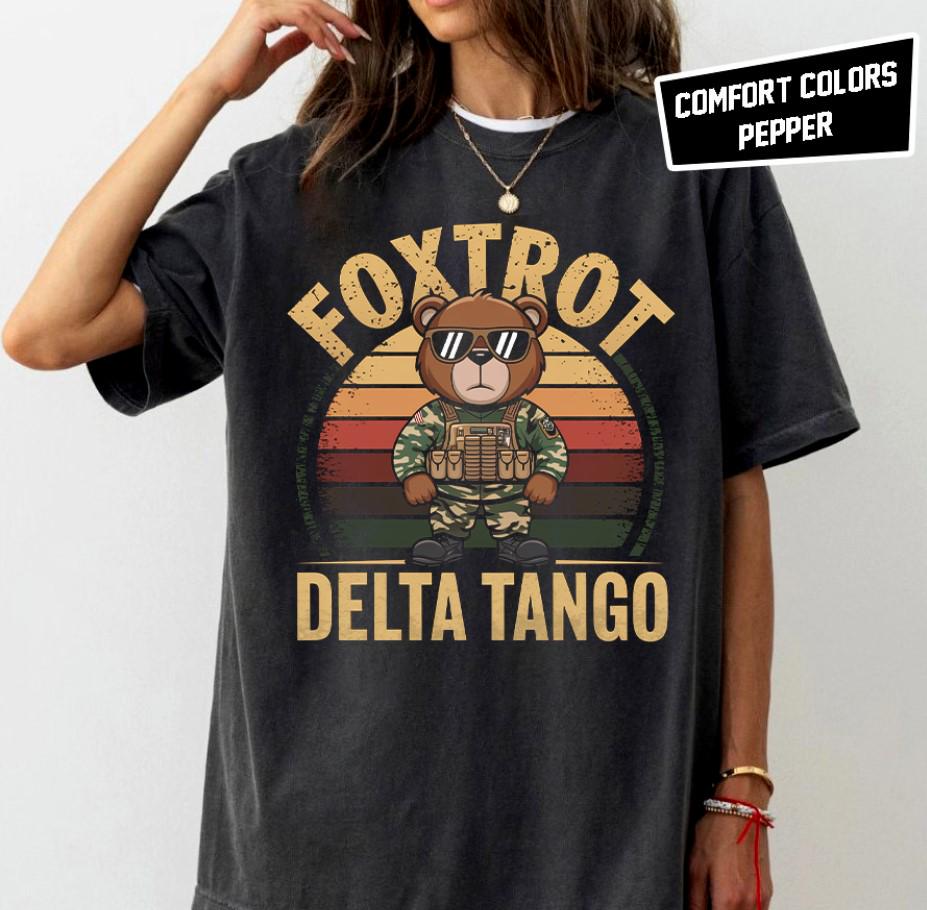 Foxtrot Delta Tango Retro Shit FDT Resist Bear Vintage T Shirt National Parks Shirt Subtle FDT Tee Democratic Gift Graphic Tee – Soft Feel · Must-Have Style
