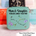 Custom Birth Flower Jewelry Box Mom And Daughter Forever Linked Together Bridal Shower Gift Travel Jewelry Box Bridesmaid Wedding Gift Graphic Tee – Fan Favorite · High-Quality Print