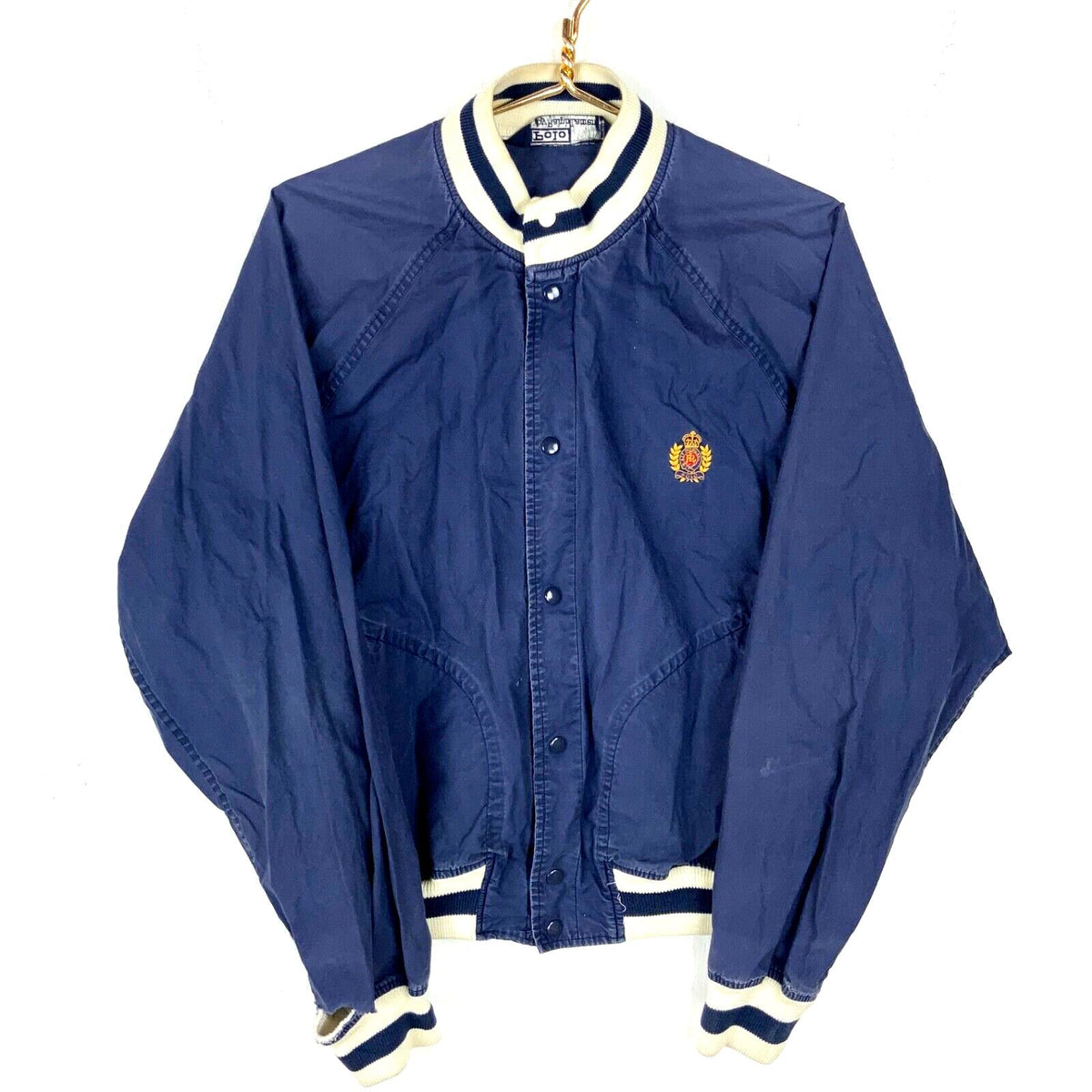 Vintage Polo Ralph Lauren Bomber Jacket Medium Blue Snap Button 90s Graphic Tee – Warm & Stylish · Must-Have Style