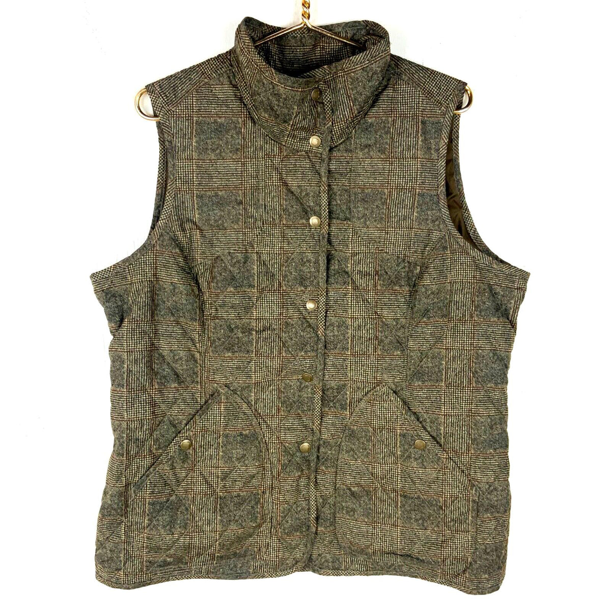 Eddie Bauer Women39s Plaid Quilted Vest XL Green Snap Button Graphic Tee – Cozy Vibes · Great Gift For Fans