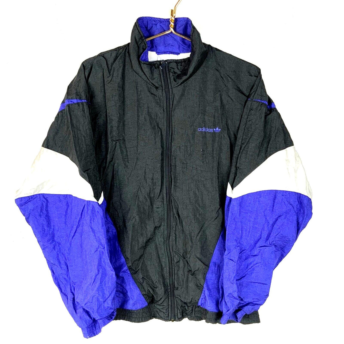 Vintage Adidas Windbreaker Jacket XL Black Full Zip Lined Trefoil 1980s Graphic Tee – Fan Favorite · High-Quality Print