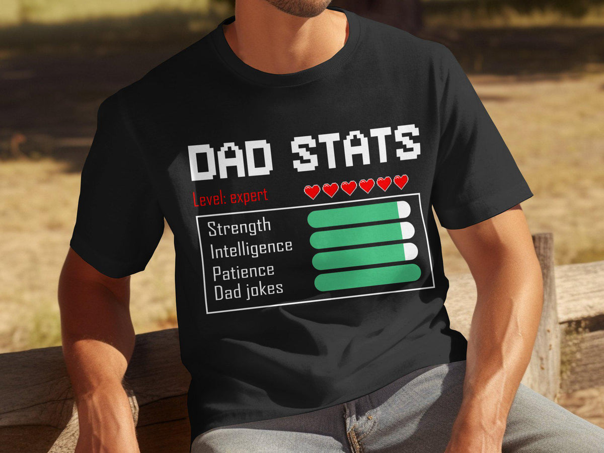 Fathers Day Gift for Dad Mens T Shirt Fathers Day Dad T Shirt Level Expert Hearts Graphic Tee Fun Gift Graphic Tee – Bold Style · Must-Have Style