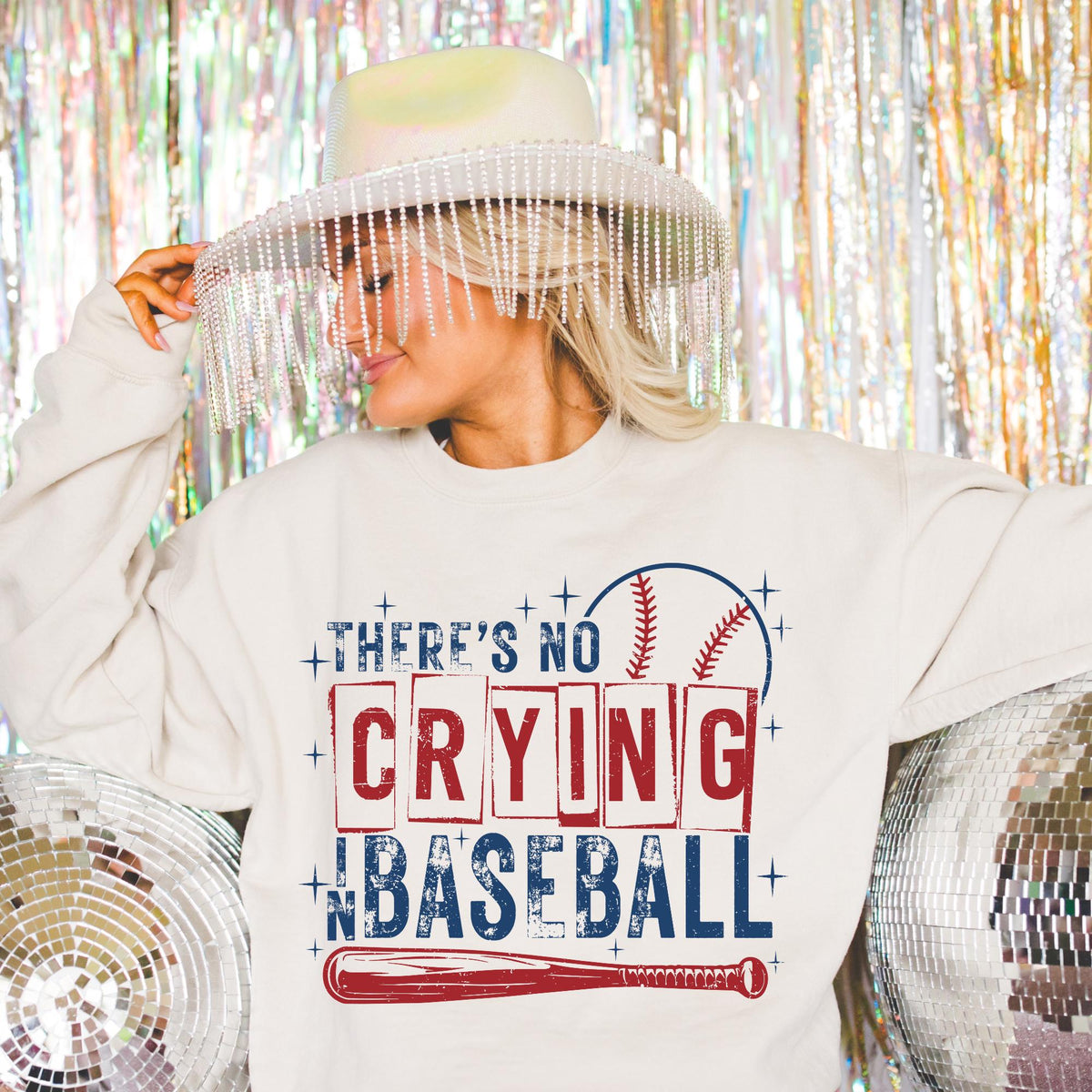 There39s No Crying in Baseball Sweatshirt Game Day Sweater Sports Mom Shirt Baseball Lover Shirt Baseball Mom Sweatshirt – Bold Style · High-Quality Print