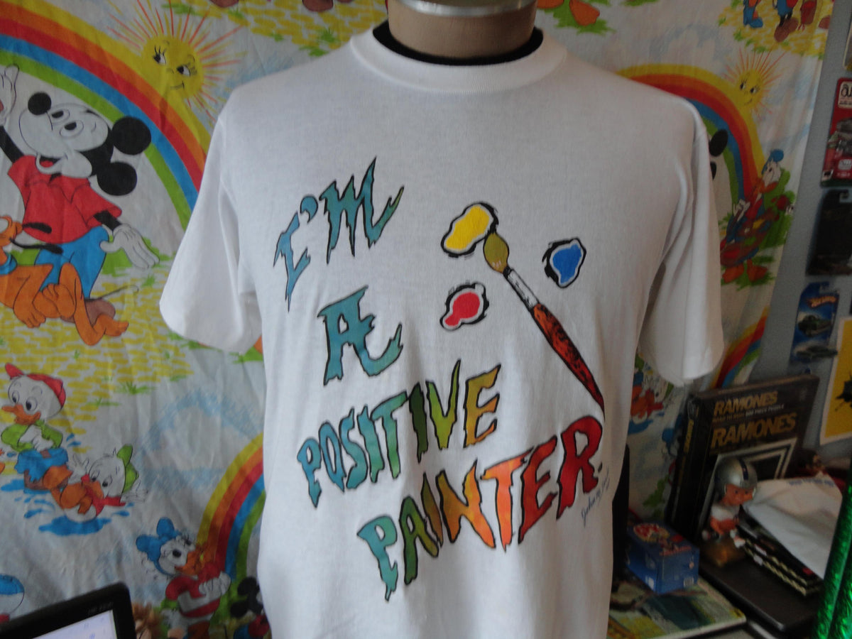 Vintage 8039s I39s A Positive Painter Art Tee John M Sachs 1988 T Shirt M Graphic Tee – Bold Style · High-Quality Print
