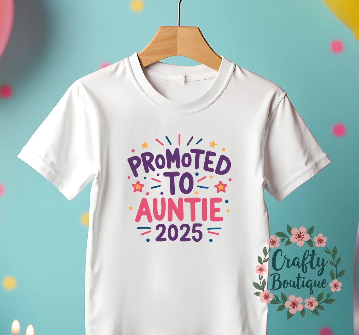 Promoted To Auntie T Shirt 2025 Baby Announcement New Family Member Shirt Auntie Gift Pregnancy Reveal Godmother Auntie T Shirt 1179 Graphic Tee – Easygoing Wear · Great Gift For Fans