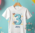 3rd Birthday Tshirt Third Birthday Shirt Space Rocket Party Kids Birthday Shirt I am Three Tee Personalized Birthday Tee 1114 Graphic Tee – Fan Favorite · Great Gift For Fans