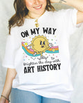 Art History Professor or Humanites Major Tee Shirt with Groovy Retro Aesthetic Cute Art Historian Gift for Daughter Social Studies Gift Graphic Tee – Easygoing Wear · Trending Graphic Apparel