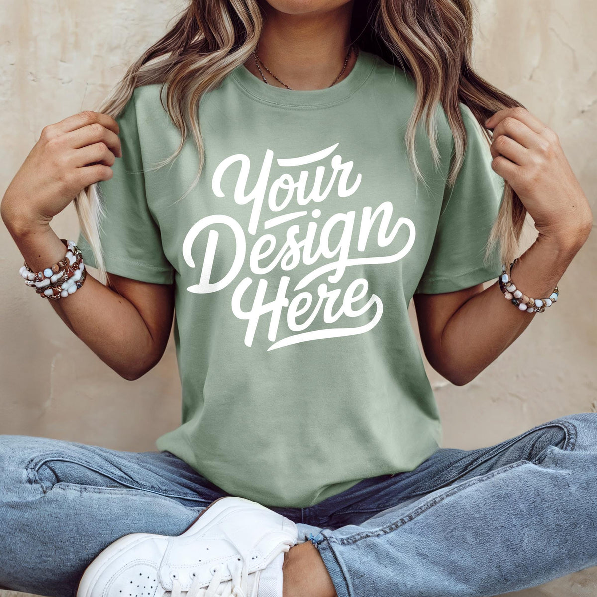 Sage Bella Canvas 3001 Shirt Mockup T shirt Mockup 3001 Bella Canvas Shirt Model Mockup T Shirt Mockup Bella Canvas Sage T Shirt Graphic Tee – Cozy Vibes · Perfect For Daily Wear