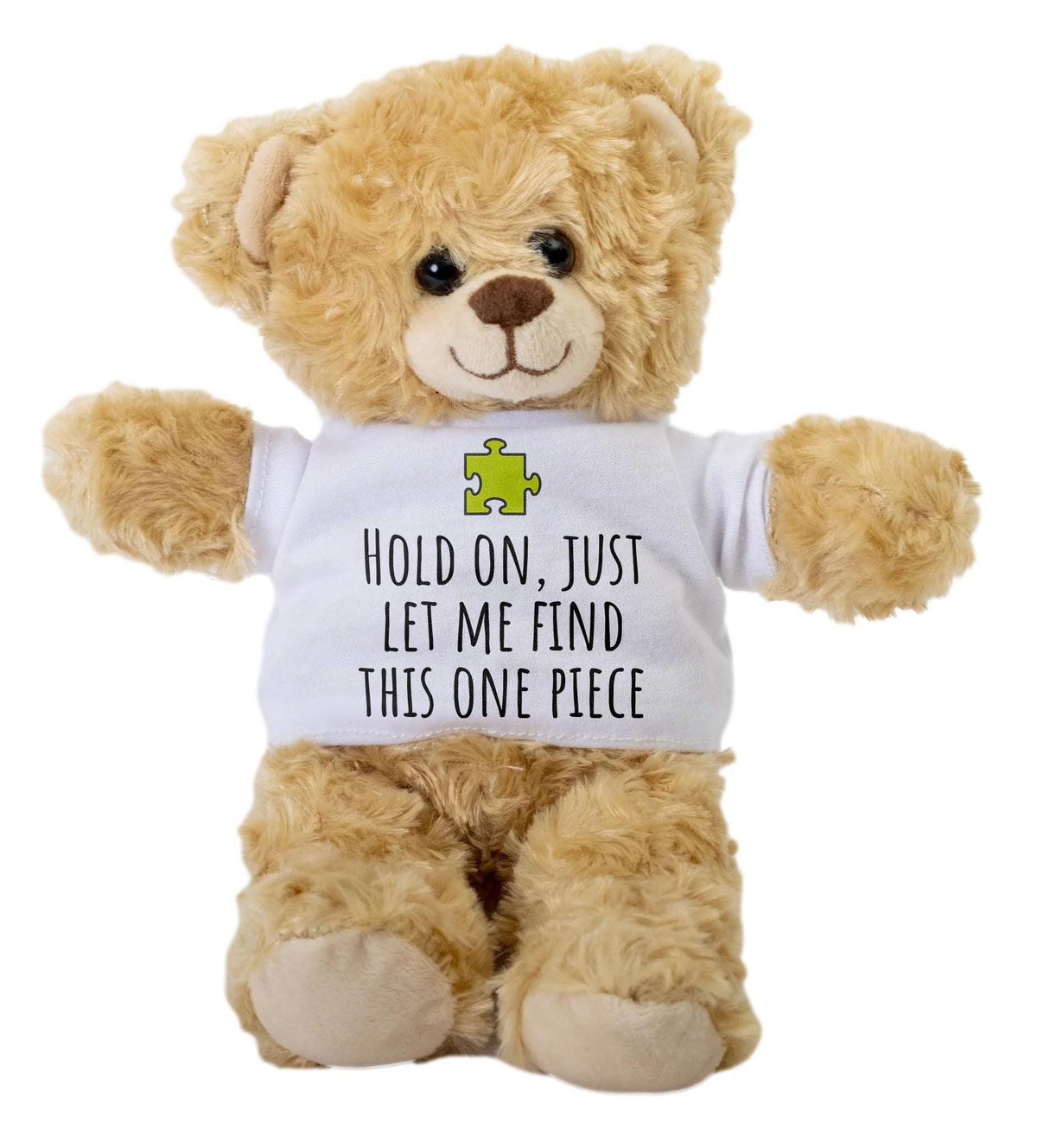 Jigsaw Puzzle Gift Funny Puzzle Teddy Bear Puzzle Lover Gift Puzzle Enthusiast Decor Hold On Just Let Me Find This One Piece Graphic Tee – Bold Style · Perfect For Daily Wear