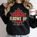 Elbows Up Canada Hooded Sweatshirt Proud Canadian Hoodie Cozy Unisex Hoodie True North Hoodie Great for Canadian Events Hoodie – Feel-Good Design · Trending Graphic Apparel