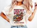 Crochet Because Murder Is Wrong Dark Humor Shirt for Women Funny Yarn Lover Gift Sarcastic Crocheter Snarky Craft T Shirt Fiber Artist Graphic Tee – Easygoing Wear · High-Quality Print