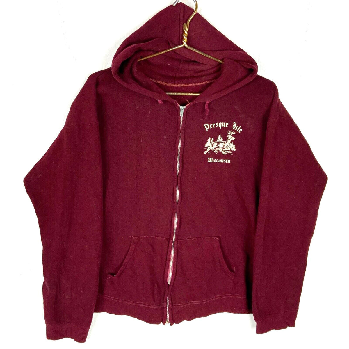 Vintage 1960s Sweatshirt Hoodie Medium Red Full Zip Wildlife Made In Usa Hoodie – Cozy Vibes · Great Gift For Fans