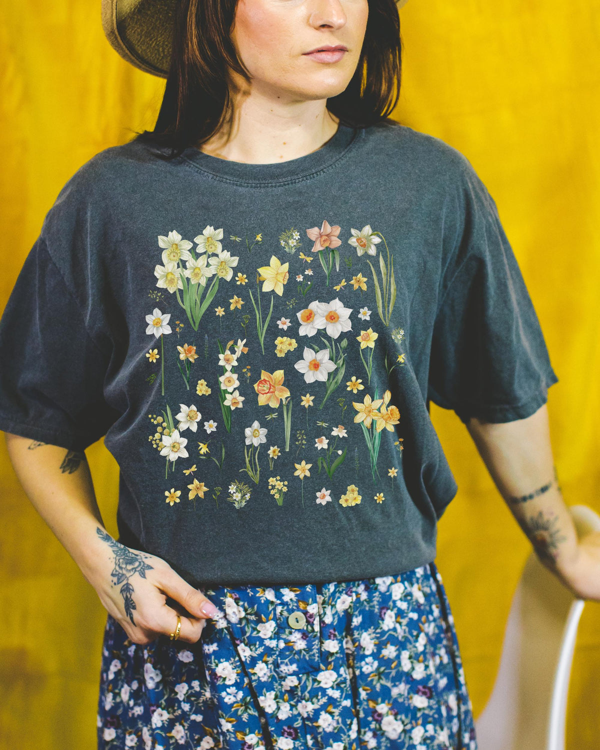 Daffodil Flower TShirt for Mom Who Loves Flowers March Birth Month Gift for Mother39s Day Cute Birthday Present for Daughter who Gardens Graphic Tee – Premium Graphic · Great Gift For Fans