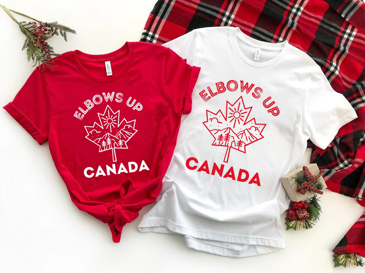 Elbows Up Canada TShirt Canada Not For Sale Unisex Tee Tarrif War Canada First Graphic Tee – Aesthetic Look · Trending Graphic Apparel