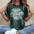 Forest Green Bella Canvas 3001 Shirt Mockup T shirt Mockup 3001 Bella Canvas Shirt Model Mockup T Shirt Mockup Bella Canvas Forest Green Graphic Tee – Cozy Vibes · Perfect For Daily Wear