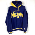 Vintage Michigan Wolverines Double Hood Hoodie Sweatshirt Large Blue Ncaa 90s Hoodie – Bold Style · Must-Have Style