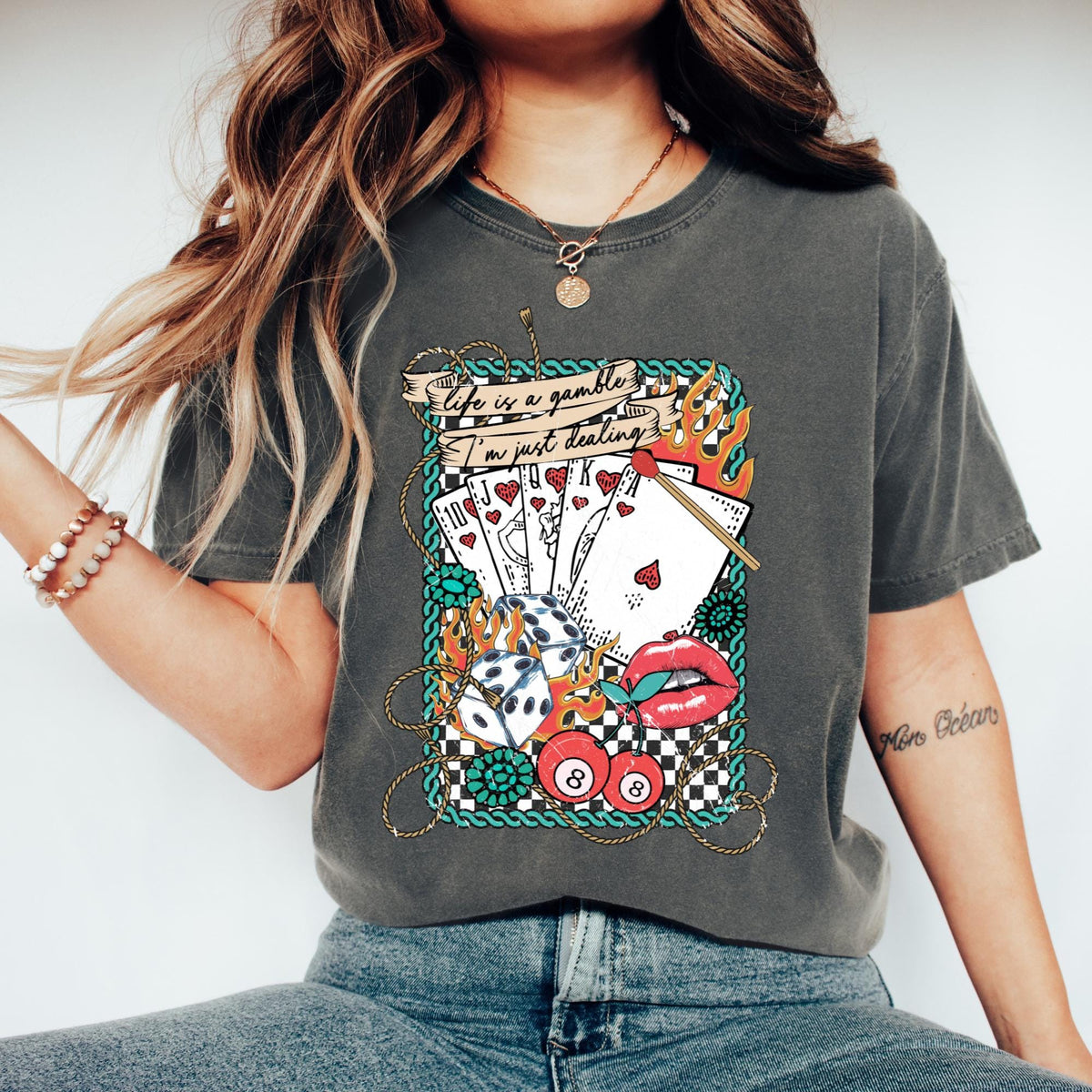 Cowgirl Shirt Gambling Shirt Rodeo TShirt Cowgirl Tee Country Concert Tshirt Western Graphic Tee For Women Graphic Tee – Bold Style · High-Quality Print