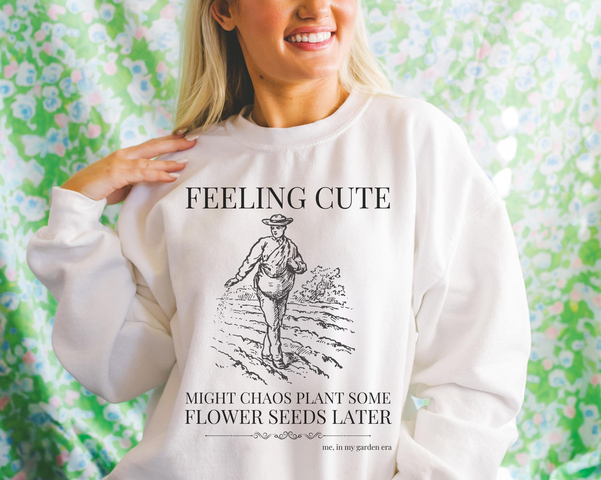 Flower Gardening Sweatshirt for Mom or Dad Who Loves Plantings Flowers Funny Saying Wedding Florist Shirt for Backyard Cut Flower Gardener Sweatshirt – Feel-Good Design · High-Quality Print