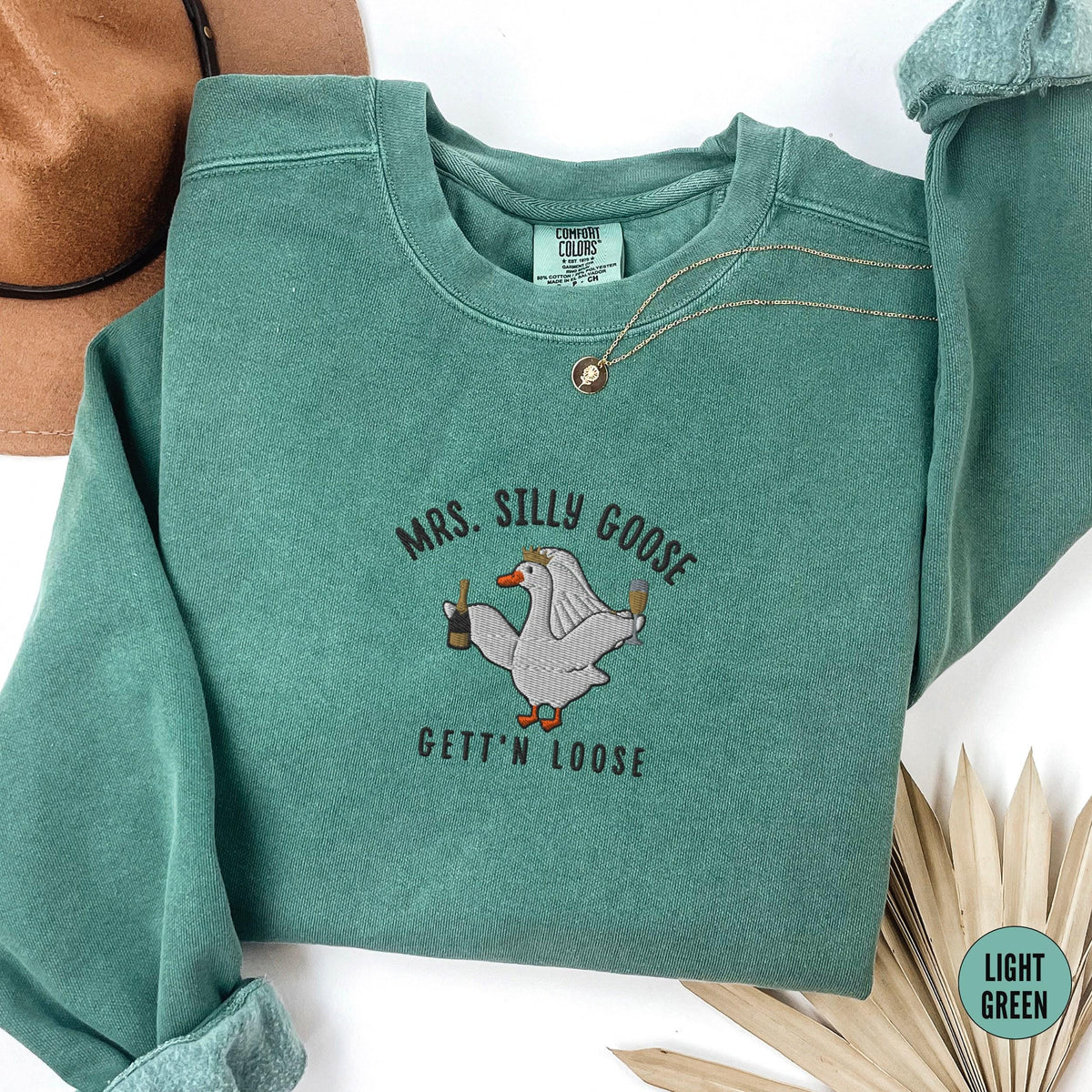 Embroidered Silly Goose Bride Comfort Colors SweatshirtMrs Goose Wedding SweaterMarried Couple Matching ShirtGetting Ready Bridal Outfit Sweatshirt – Premium Graphic · High-Quality Print