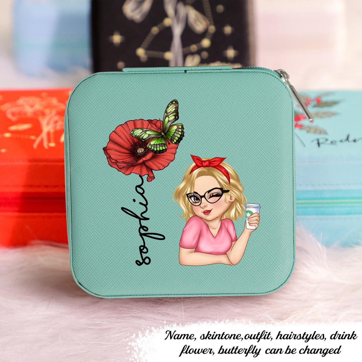 Birth Month Flowers Butterflies Woman Jewellery Box Travel Jewelry Box Birthday Gift For Women Bridal Party Gift For Mom Friend Girls Graphic Tee – Cozy Vibes · Trending Graphic Apparel
