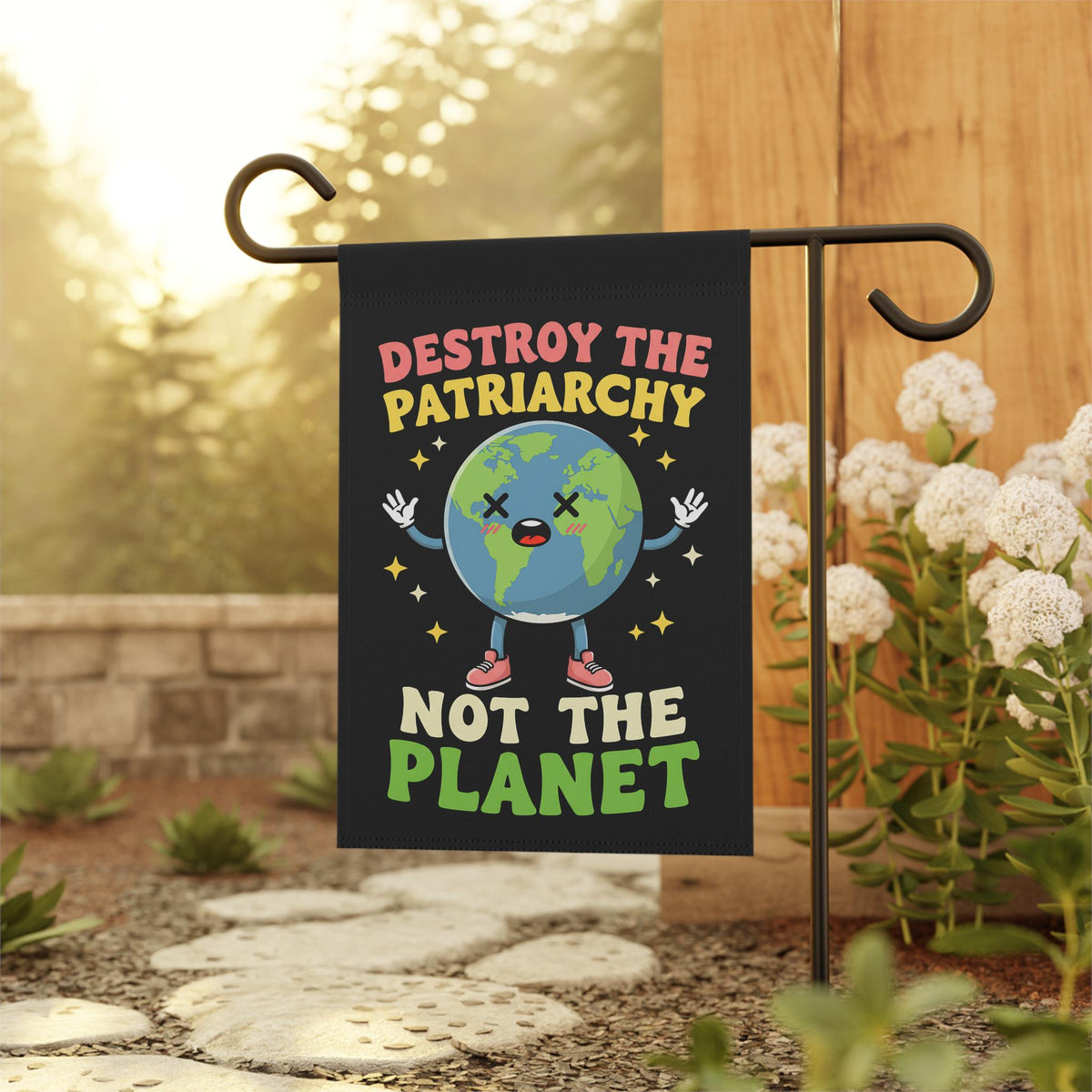 Destroy The Patriarchy Not the Planet Anti Trump Anti Maga Anti Christian Nationalism FAFO Liberal Democrat Fuck Elon Graphic Tee – Soft Feel · Top Pick For Any Outfit
