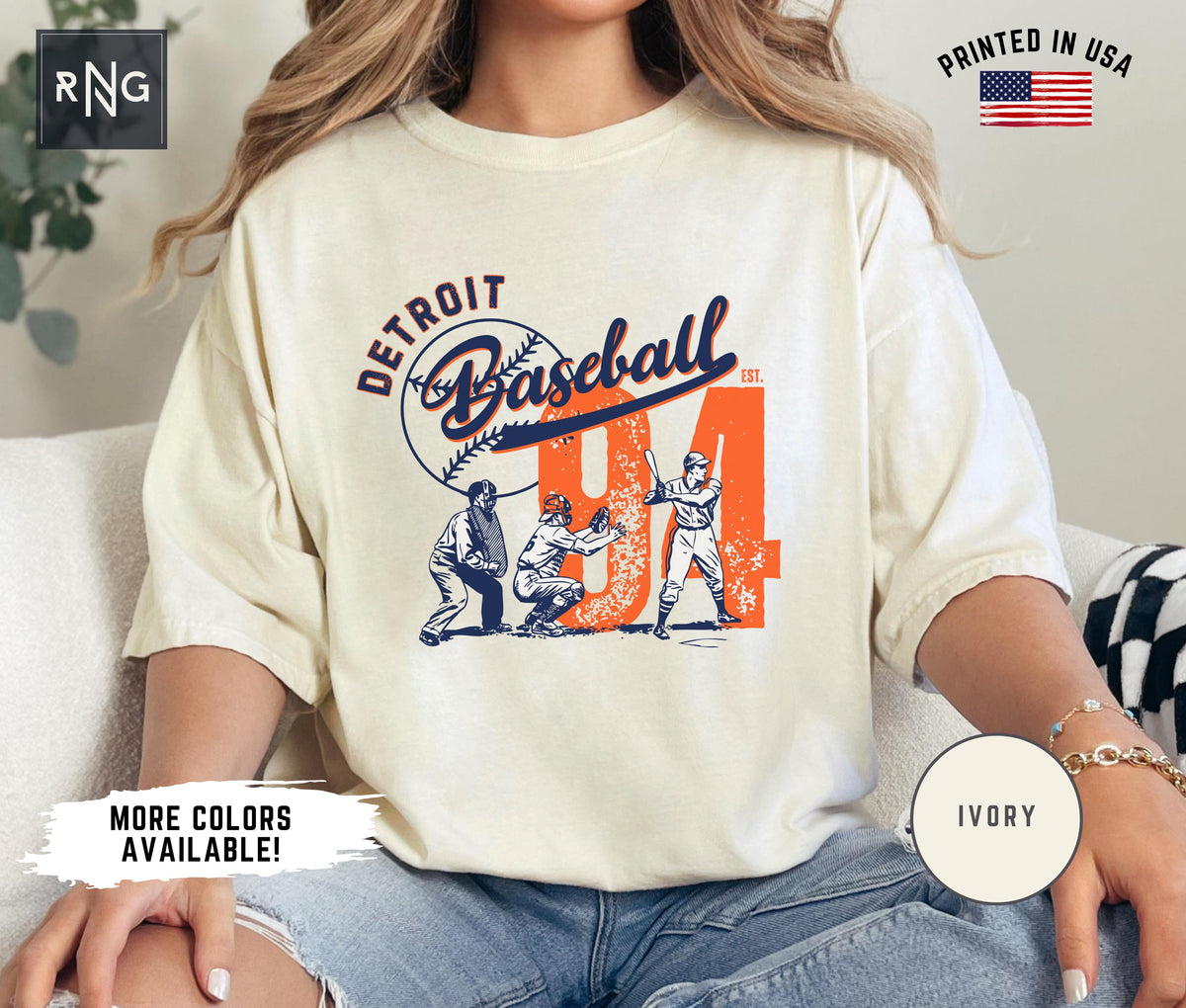 Retro Detroit Baseball Shirt Tiger Baseball Shirt Detroit Sports Fan Apparel Tiger Baseball Game Day Tee Retro Baseball Fan Gift Graphic Tee – Bold Style · Perfect For Daily Wear
