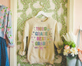 Third Grade Teacher Sweatshirt Cute 90s Aesthetic Doodles Colorful Matching Teacher Crewneck for Third Grade Crew New Teacher Present Sweatshirt – Warm & Stylish · Top Pick For Any Outfit