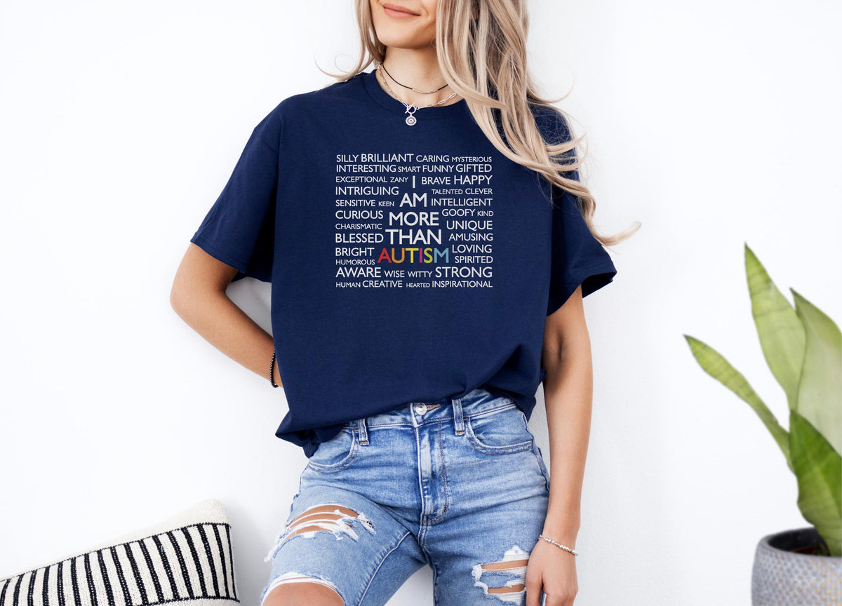 I Am More Than Autism Shirt Autism Awareness Tee Neurodiversity T Shirt Support Autism Shirt Inspirational Autism TeeUnisex Support Tee Graphic Tee – Everyday Comfort · High-Quality Print