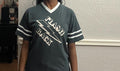 Vintage 90s Flash Back black Jersey V Neck Ringer Tshirt modeled size M Jersey – Bold Style · High-Quality Print