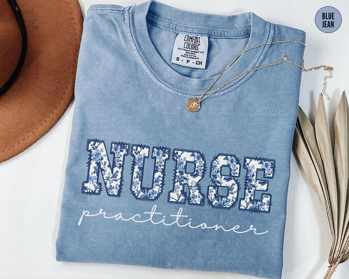 Nurse Practitioner Shirt Comfort Colors Blue Toile NP Shirt Nurse Graduation Gift NP Nurse Tshirt Nurse Appreciation Nursing Student Tee Graphic Tee – Warm & Stylish · Perfect For Daily Wear