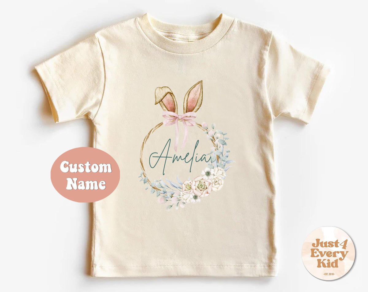 Custom Name Shirt For Easter Personalized Bunny Shirt For Kids Customized Easter Gift For Toddler Easter Toddler Outfit Cute Spring Gift Graphic Tee – Aesthetic Look · Top Pick For Any Outfit