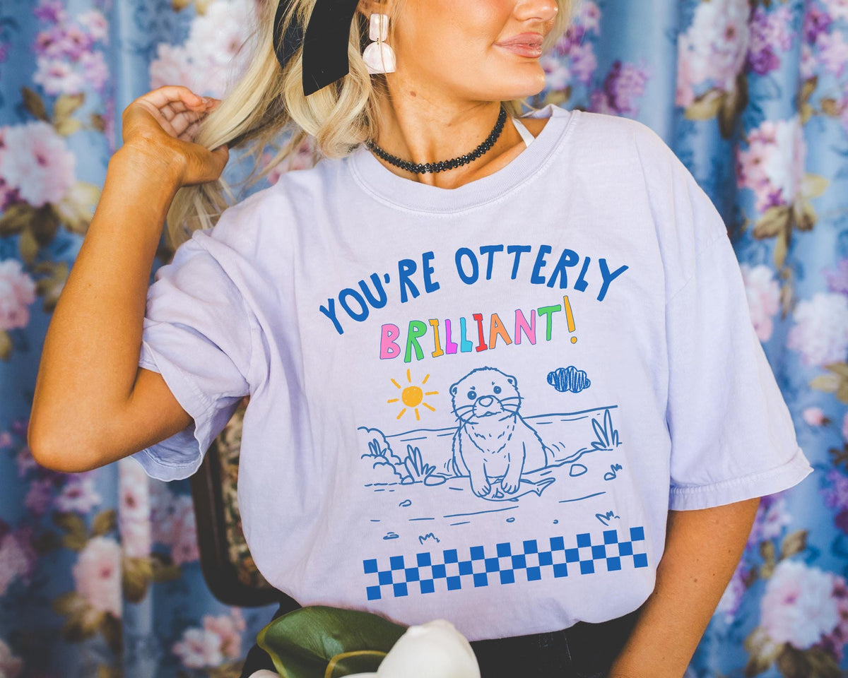 First Grade Teacher Tee Shirt for Animal Lover Funny Positive Affirmation Otter Shirt for Elementary Education Major Cute Graduation Gift Graphic Tee – Bold Style · Must-Have Style