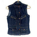 Lauren Jeans Co Women39s Denim Jean Vest Small Blue Dark Wash Full Zip Graphic Tee – Easygoing Wear · Must-Have Style