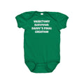 Vasectomy Baby Bodysuit Baby Gift for Dad Who Did Vasectomy Baby OnePiece Daddy39s Final Creation Funny Vasectomy Baby Gift Graphic Tee – Warm & Stylish · Trending Graphic Apparel