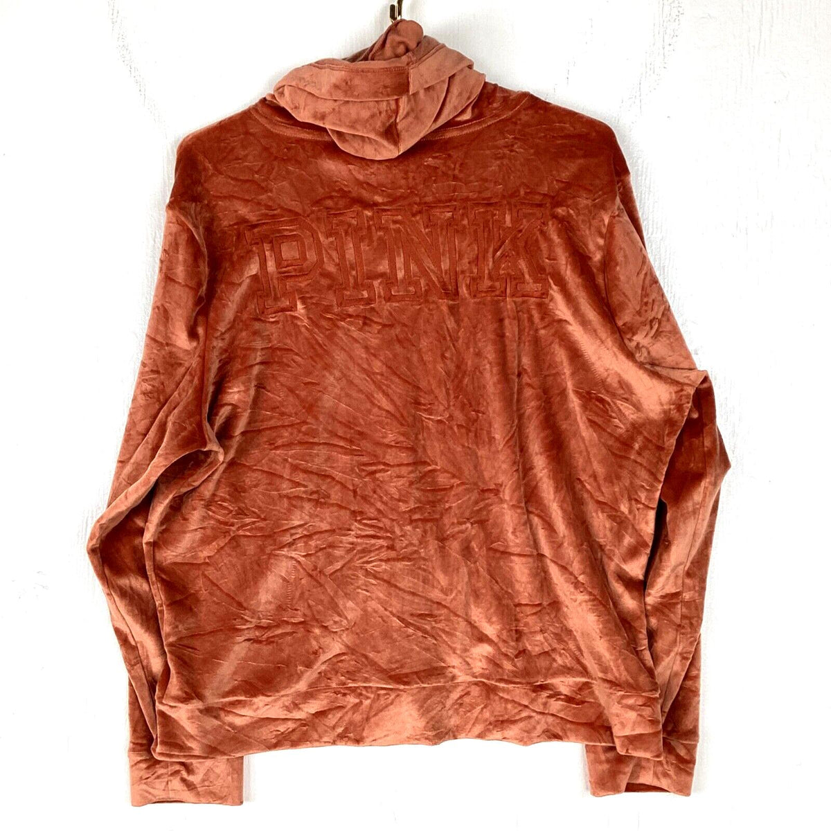 Victorias Secert Pink Women39s Sweatshirt Hoodie XL Salmon Velour Full Zip 2021 Hoodie – Warm & Stylish · Top Pick For Any Outfit
