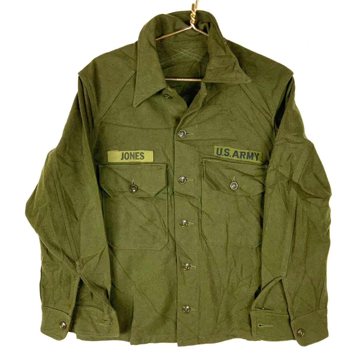 Vintage US Army Og107 Button Up Wool Shirt Medium Long Sleeve Vietnam Era Graphic Tee – Everyday Comfort · High-Quality Print