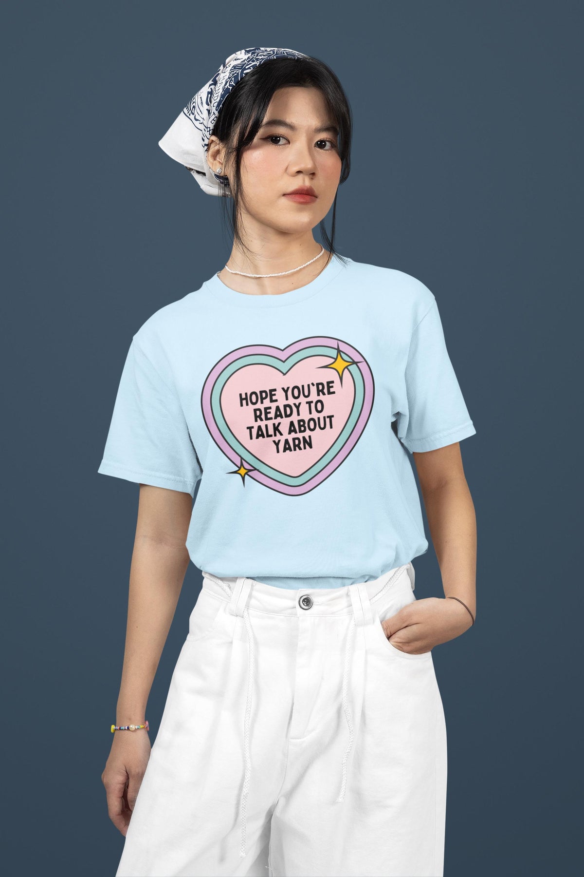 Cute Knitting or Crochet Lover Tee Shirt for Mom Who Loves Yarn Funny Saying Yarn Lover Tee with Heart Silly Mother39s Day Gift for Grandma Graphic Tee – Bold Style · High-Quality Print