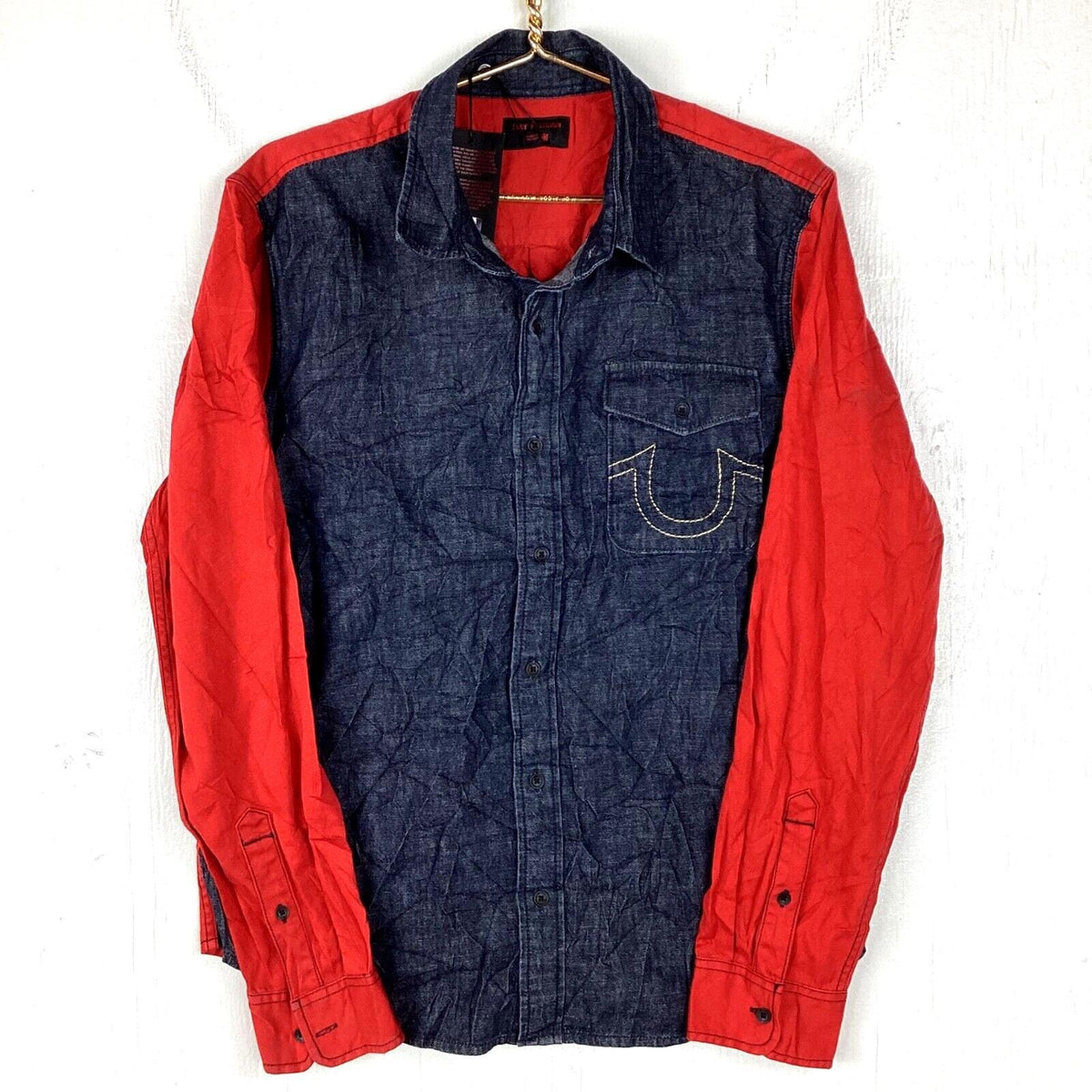 True Religion Manchester United Shirt Size Large Button Up Long Sleeve Denim Nwt Graphic Tee – Easygoing Wear · Trending Graphic Apparel