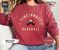 Cincinnati Baseball Sweatshirt Retro Reds Baseball Sweatshirt Reds Baseball Crewneck Cincinnati Sports Fan Apparel Retro Reds Gift Sweatshirt – Aesthetic Look · Must-Have Style