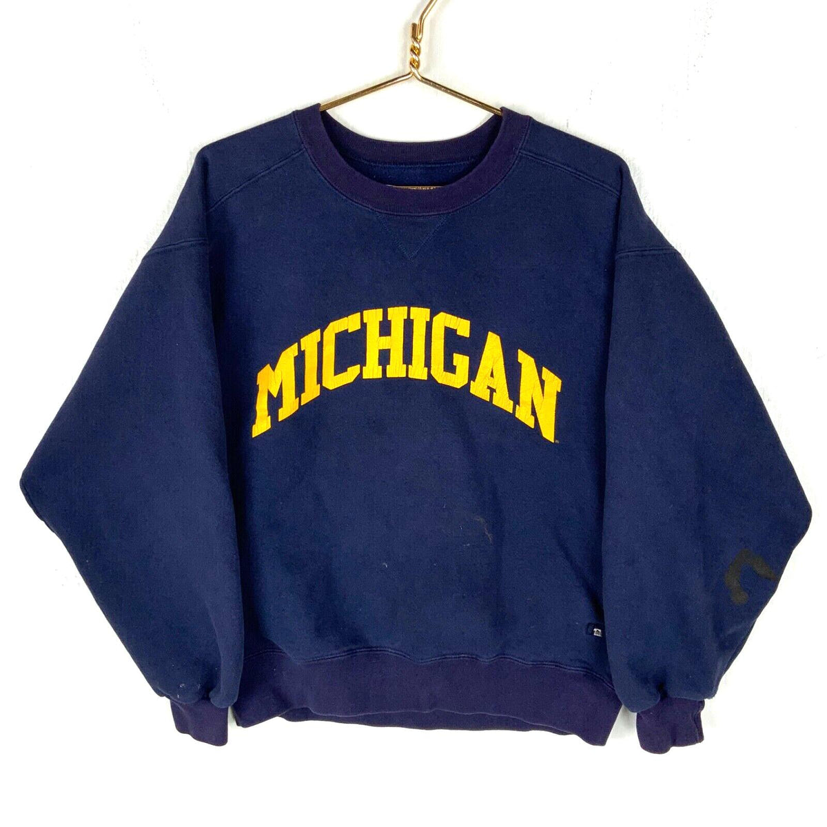 Vintage Michigan Wolverines Russell Sweatshirt Large Blue Made In Usa Ncaa 90s Sweatshirt – Feel-Good Design · Trending Graphic Apparel