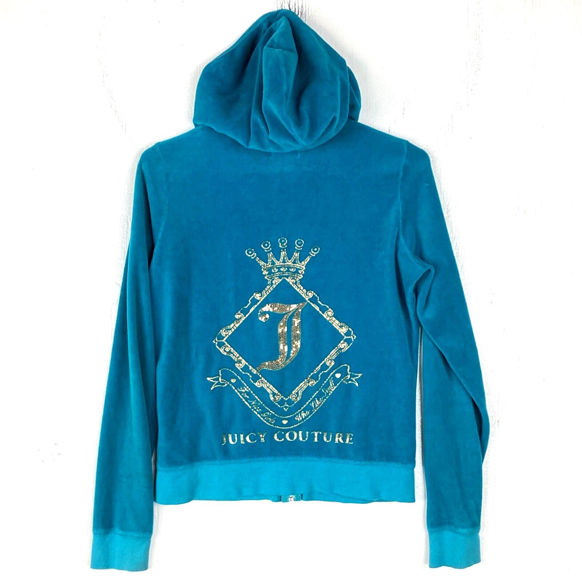 Juicy Couture Women39s Sweatshirt Hoodie XL Blue Made In Usa Sequin Velour Y2K Hoodie – Easygoing Wear · Top Pick For Any Outfit