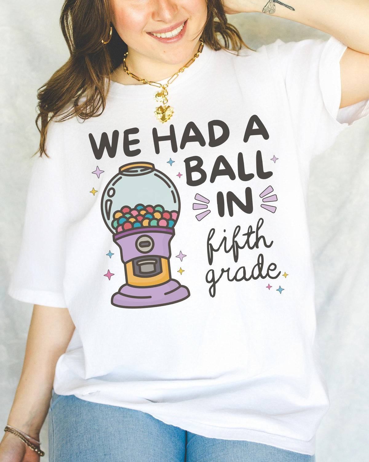 Last Day of School Fifth Grade Teacher TShirt for Fifth Grade Crew Teaching Assistant Colorful 90s Vibe End of School Class Dismissed Graphic Tee – Warm & Stylish · Trending Graphic Apparel