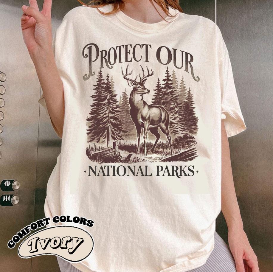 Vintage Protect Our National Parks Unisex Shirt Parks Over Profit Granola Girl Retro Shirt National Park T Shirt For Her Graphic Tee – Easygoing Wear · High-Quality Print