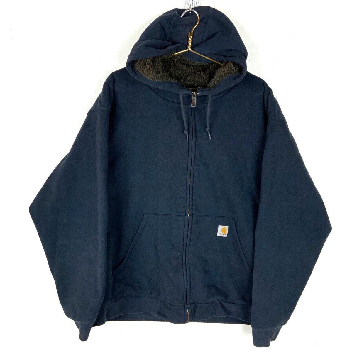 Carhartt Sweatshirt Hoodie Size 2XL Blue Full Zip Sherpa Lined Work Wear Hoodie – Fan Favorite · Trending Graphic Apparel